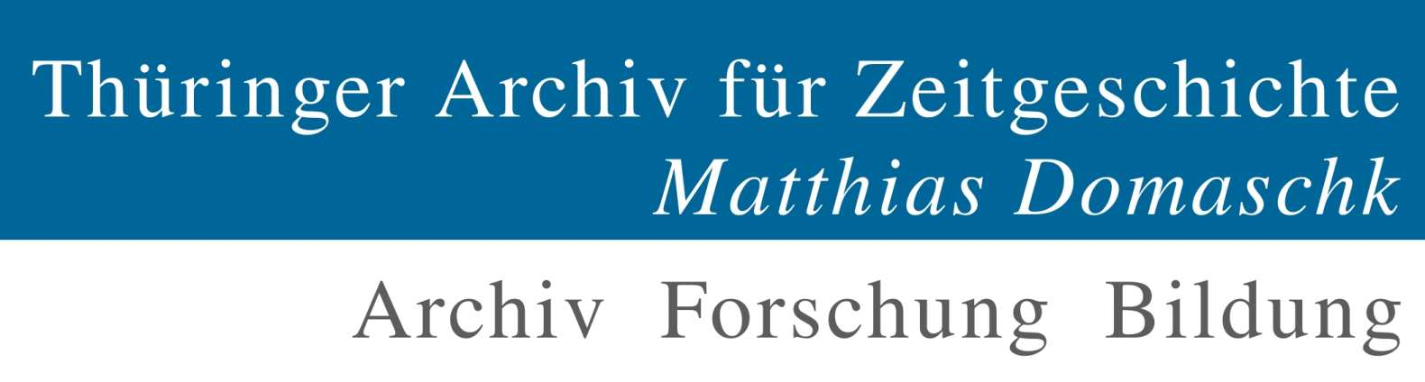 Das Logo von Thüringer Archiv für Zeitgeschichte "Matthias Domaschk"